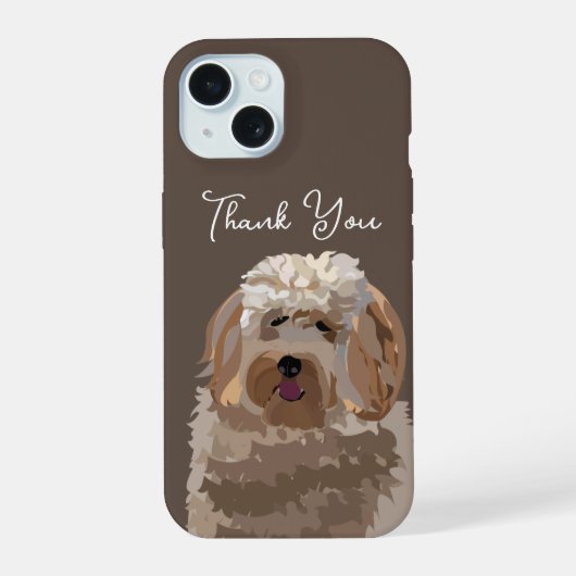 Persoonlijke Labradoodle-hond iPhone 15 Case (Achterkant)