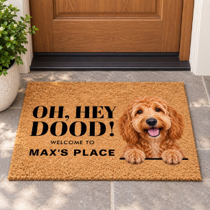 Persoonlijke Labradoodle Oh Hey Dood Welkom Deurmat