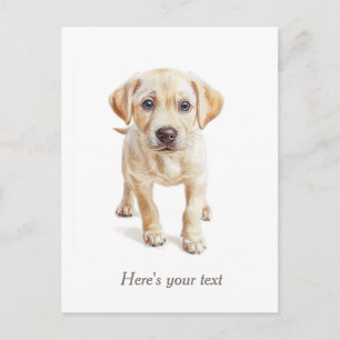 Persoonlijke Labradoodle Puppy Hondenjong Briefkaart