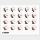Persoonlijke Labradoodle-stickers met bericht Ronde Sticker (Vel)
