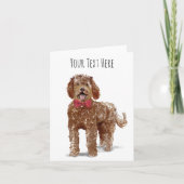 Persoonlijke Labradoodle Wenskaart Kaart (Voorkant)