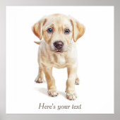 Persoonlijke Labradoor Puppy Honden Kinderkamer Pr Poster (Voorkant)