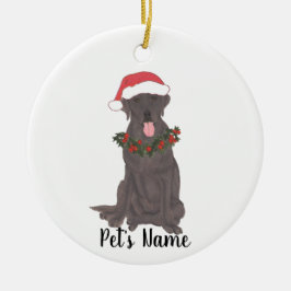 Persoonlijke labrador (chocolade) keramisch ornament