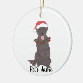 Persoonlijke labrador (chocolade) keramisch ornament (Links)