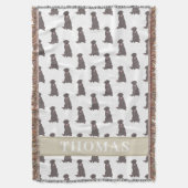 Persoonlijke Labrador (Chocoladebruin) Deken (Voorkant Verticaal)