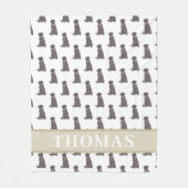 Persoonlijke labrador (Chocolate Brown) Fleece Deken (Voorkant)