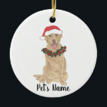 Persoonlijke labrador (Dudley) Keramisch Ornament<br><div class="desc">Maak dit jaar de leuke lijst met een gepersonaliseerd ornament van je favoriete kleine elf! Voor de liefste geschenken,  combineer het met een bijpassende kunstprint of een ander item uit mijn dudley labrador collectie!</div>