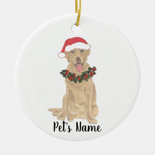 Persoonlijke Labrador (Dudley) Keramisch Ornament (Voorkant)