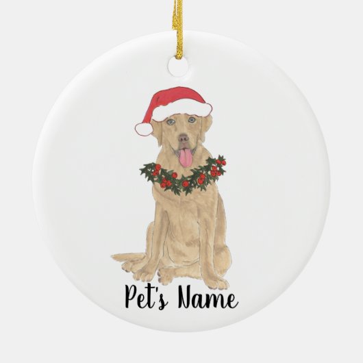 Persoonlijke Labrador (Dudley) Keramisch Ornament (Achterkant)