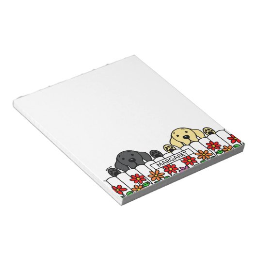 Persoonlijke labrador Duo die je Notitieblok ziet (Schuin)