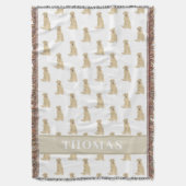 Persoonlijke Labrador (Geel) Deken (Voorkant Verticaal)