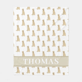 Persoonlijke Labrador (Geel) Fleece Deken