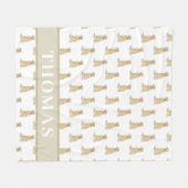 Persoonlijke Labrador (Geel) Fleece Deken (Voorkant (Horizontaal))