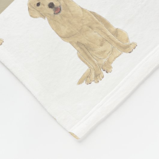 Persoonlijke Labrador (Geel) Fleece Deken (Hoek)