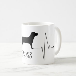 Persoonlijke labrador Love My Dog Heart Beat Koffiemok