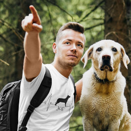 Persoonlijke labrador Love My Dog Heart Beat T-shirt