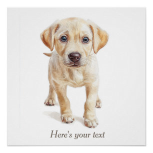 Persoonlijke Labrador Puppentuin Print Perfect Poster