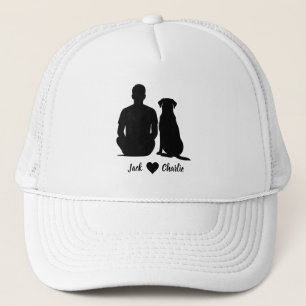 Persoonlijke Labrador Retriever Hond En Mannelijke Trucker Pet
