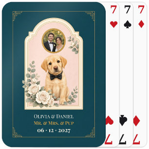 Persoonlijke Labrador Retriever-huwelijksgunst Pokerkaarten