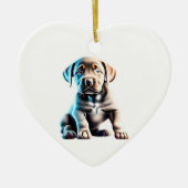 Persoonlijke Labrador Retriever Puppy Keramisch Ornament (Voorkant)