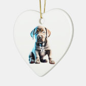 Persoonlijke Labrador Retriever Puppy Keramisch Ornament (Links)