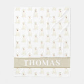 Persoonlijke labrador (wit) fleece deken (Voorkant)