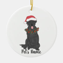 Persoonlijke labrador (zwart) keramisch ornament