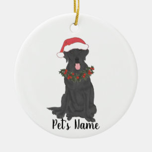 Persoonlijke labrador (zwart) keramisch ornament