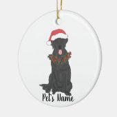 Persoonlijke labrador (zwart) keramisch ornament (Links)