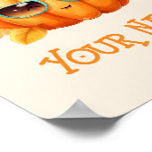 Persoonlijke Lachende Pompoen Herfst Kinderen Post Poster (Hoek)