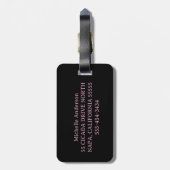 Persoonlijke lacrosse bagagelabel (Achterkant verticaal)