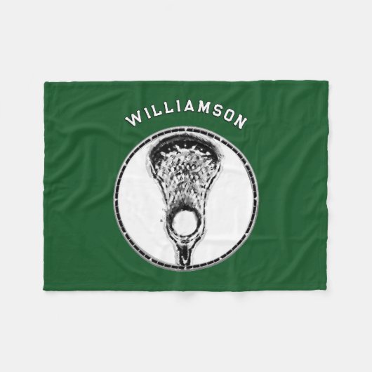 Persoonlijke Lacrosse Fleece Deken (Voorkant (Horizontaal))