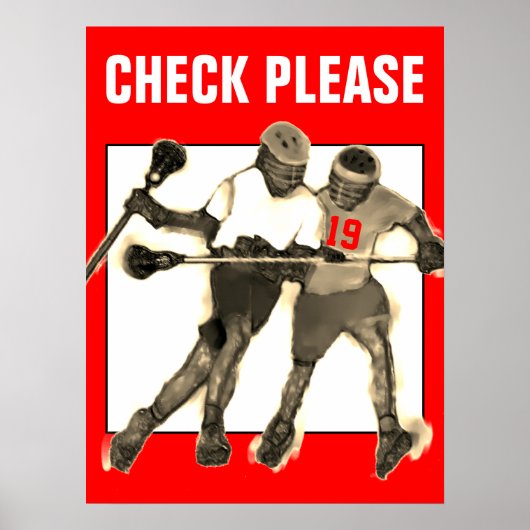 Persoonlijke Lacrosse Poster (Voorkant)