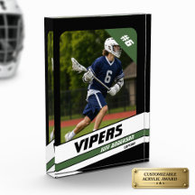 Persoonlijke Lacrosse Speler Fel Groen Zwart 