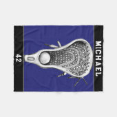 Persoonlijke Lacrosse Sportartikelen Fleece Deken (Voorkant (Horizontaal))