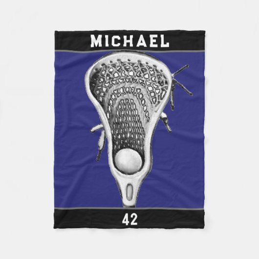 Persoonlijke Lacrosse Sportartikelen Fleece Deken (Voorkant)