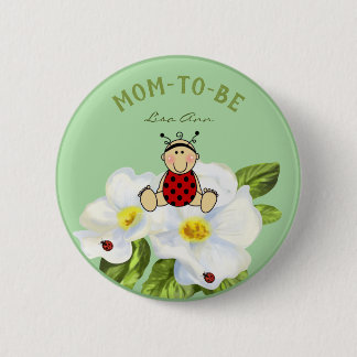 Persoonlijke Lady Bug Baby shower Party Favors Ronde Button 5,7 Cm