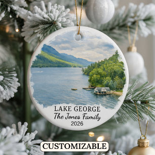 Persoonlijke Lake George Versiering, Op Maat Gemaa Keramisch Ornament