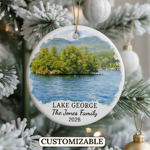 Persoonlijke Lake George Versiering, Op Maat Gemaa Keramisch Ornament