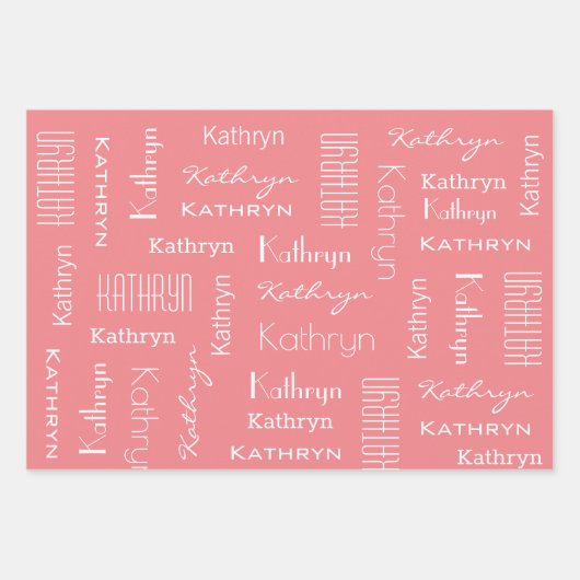 Persoonlijke lamingos inpakpapier vel (Voorkant 3)