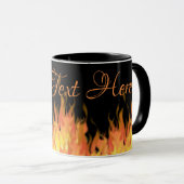 Persoonlijke lampjes zwart en Oranje Mok (Voorkant rechts)