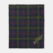 Persoonlijke LAN Malcolm Tartan speldennaam Fleece Deken (Voorkant)
