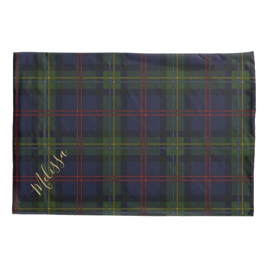 Persoonlijke LAN Malcolm Tartan speldennaam Kussensloop (Achterkant-Links)