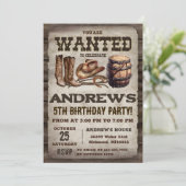 Persoonlijke Land Westerne  Cowboy Verjaardag Kaart (Staand voorkant)