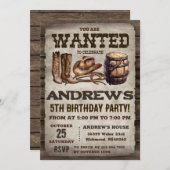 Persoonlijke Land Westerne  Cowboy Verjaardag Kaart (Voorkant / Achterkant)