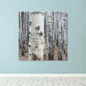 Persoonlijke landelijke gegraveerde namen in hartv canvas afdruk (Insitu (Houten vloer))