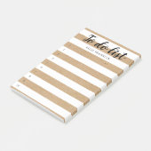Persoonlijke landelijke kraft gestreepte takenlijs post-it® notes (Schuin)