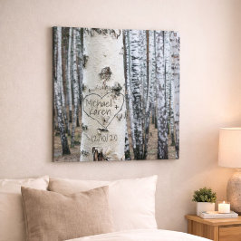 Persoonlijke Landelijke Namen met Handgesneden Har Canvas Afdruk