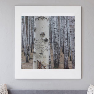 Persoonlijke Landelijke Namen met Handgravure in H Canvas Afdruk