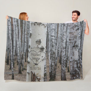 Persoonlijke Landelijke Namen met Handgravure in H Fleece Deken